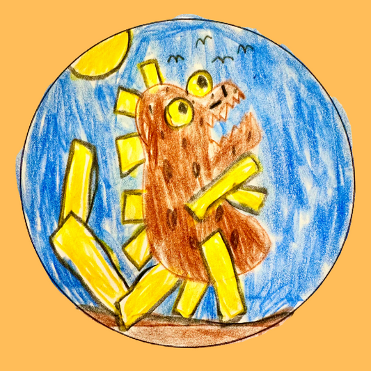 French Fry Dragon Sticker