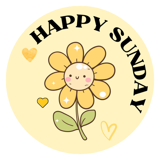 Happy Sunday with Daisy Sticker